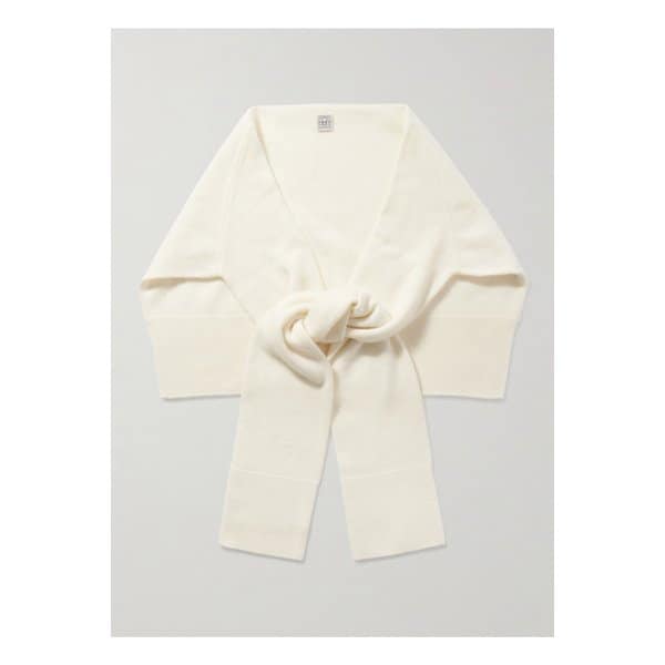 슬리브 자수 캐시미어 스카프 화이트 46376663162874161