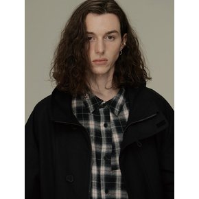 High-Neck Half Jacket (Black)