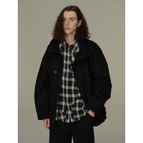 High-Neck Half Jacket (Black)