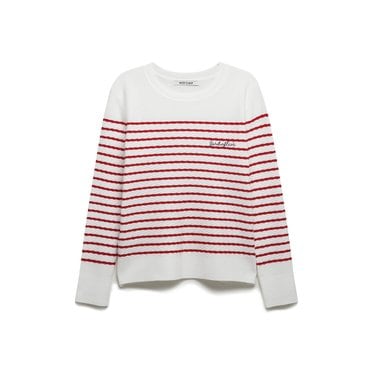 NICE CLAUP 스트라이프 니트 풀오버 N252PWK332