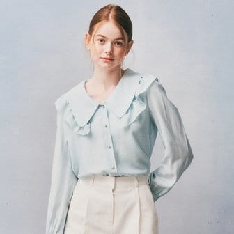 웬스데이딜라잇 WD_Blue doll collar shirt