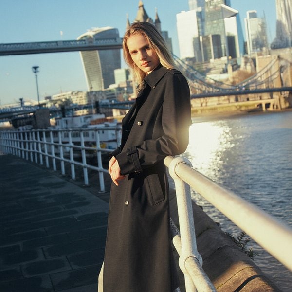 [26년새해특가]아쿠아스큐텀 라이크라 트렌치코트