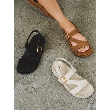 트윗비피 Nube Gold Buckle Sandal 누베 골드 버클 샌들 25S174(3colors)