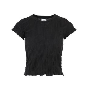 SET T-SHIRT IN BLACK (주름 티셔츠)