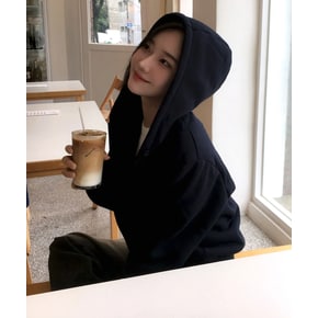 [CGP] (우먼) 스퀘어 로고 보아 후드 집업-다크 네이비 (CBEWWTC0200)