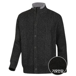 남성 데일리룩 가을 하이넥 니트 후리스 점퍼 LM-KN-252-차콜