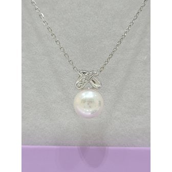 골든듀 [파주점] 젤리 아코야(7.5mm) 진주 펜던트(체인 제외) WG 18K 240000052