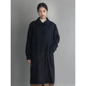 French Shirring Coat_DARK GREY