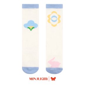 BP32AC734 Flower and rabbit knee socks