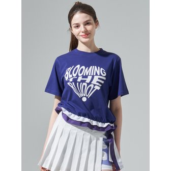 BLUDOT 하트 그래픽 테이프 포인트 티셔츠_VI