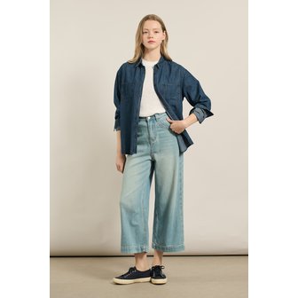 올앤썬드리 [여주점] 올앤선드리 포켓 데님 블라우스 A5F8B456