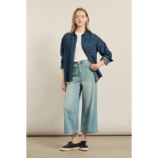 [여주점] 올앤선드리 포켓 데님 블라우스 A5F8B456