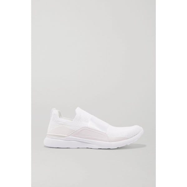 테크룸 블리스 메시 네오프렌 슬립온 스니커즈 화이트