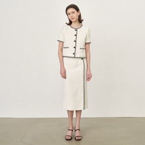 [윤아정 착용]Ines Tweed Skirt_White