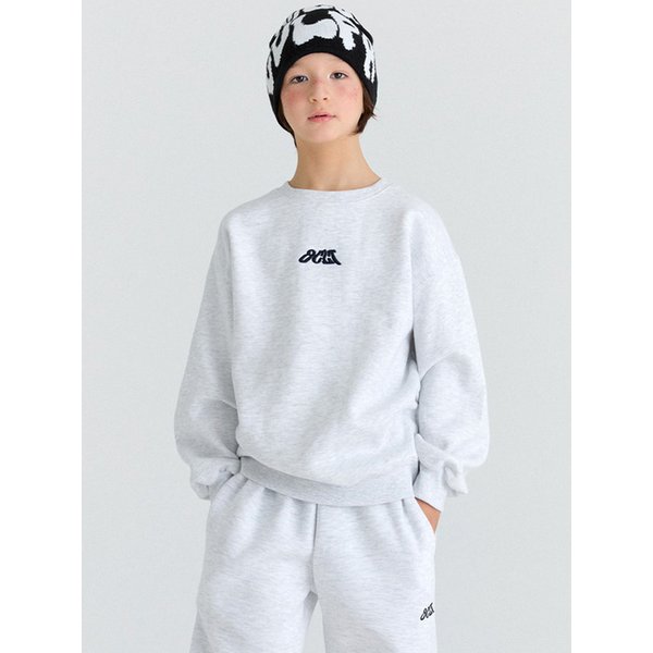 E05 기모 미니로고 맨투맨  (라이트그레이)