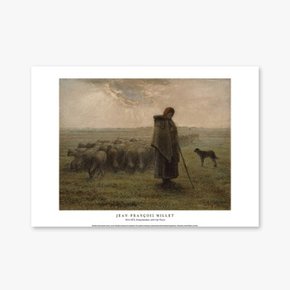 Shepherdess with her Flock - 장 프랑수아 밀레 001