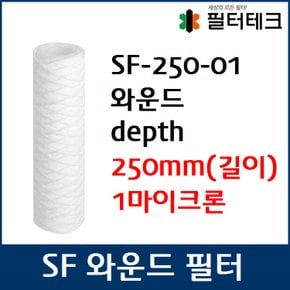 산업용필터 SF 스트링 와운드 뎁스 필터 250mm 1um