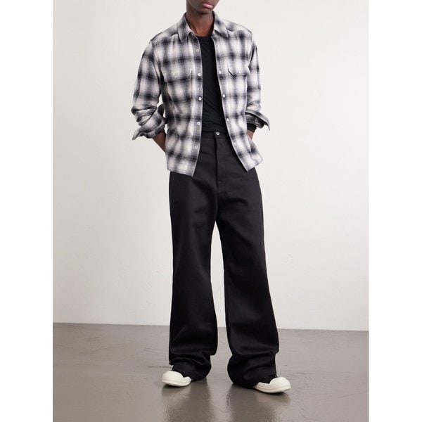 다크쉐도우바이릭오웬스 레벨 체크 크롭 코튼 셔츠 46376663162963230