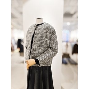 [파주점] [더아이잗컬렉션]라운드넥 래글런 트위드 자켓 CRBA0JK761