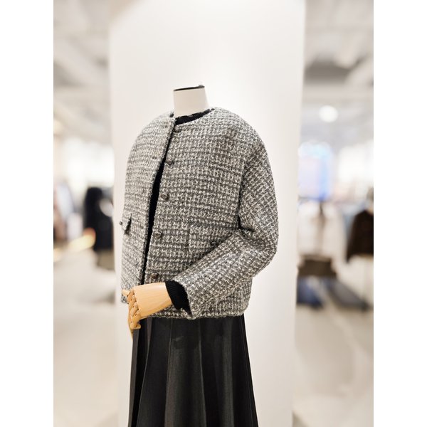 [파주점] [더아이잗컬렉션]라운드넥 래글런 트위드 자켓 CRBA0JK761