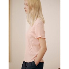 [Oasis] Cotton Pleats Short Pullover Baby Pink (WE4451C70X)