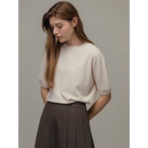 York wool volume half sleeve knit