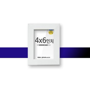 모던 MDF액자 화이트 4x6인치 유리포함 여성강력추천