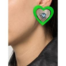 23SS 사프 사푸 이어링 NEON HEART EARRINGS GREEN SILVER/GREEN