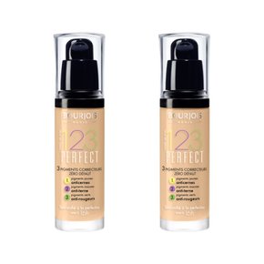 부르조아 123 퍼펙트 리퀴드 파운데이션 shade 51 Light Vanilla SPF 10 30 ml 2개