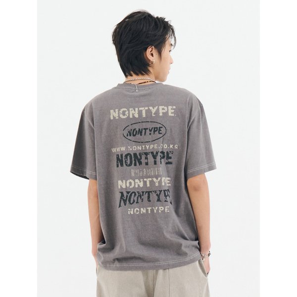 FADED BACK PRINT SYMBOL T-SHIRT (LIGHT PURPLE)