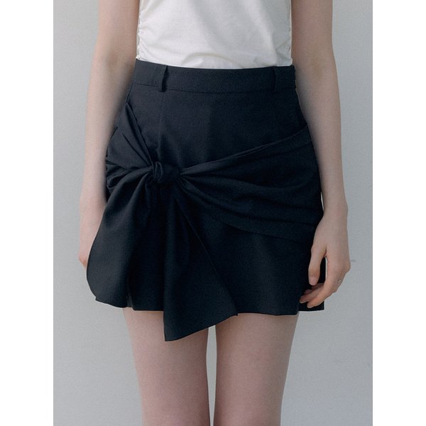 ribbon detail skirt pants (black) orc 6003