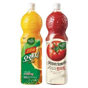 웅진 고칼슘오렌지 1.5L x 2개 + 자연은토마토 1.5L x 2개 (총4개)