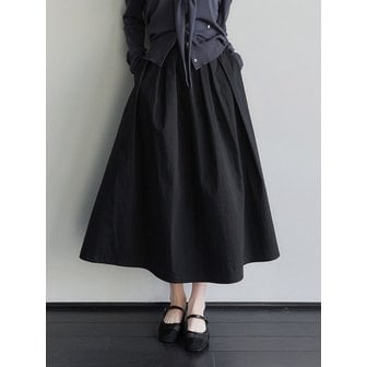 앳코너 Volume Flared Skirt Black AT6SKA028BK