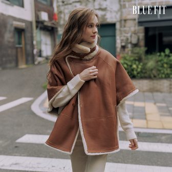 블루핏 [25FW최신상] 블루핏X로보 스페인 라도마 케이프 무스탕 (리버시블)