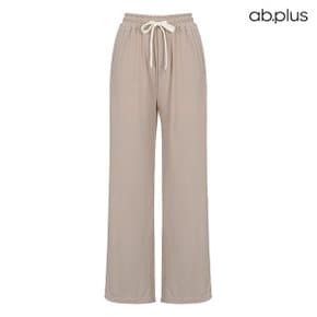 [ab.plus] 밴딩 리본끈 디테일 포켓 와이드 팬츠 (LSZ3MP31A)