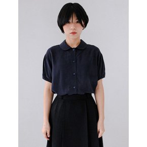 Puff Sleeve Blouse_Navy