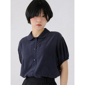 Puff Sleeve Blouse_Navy