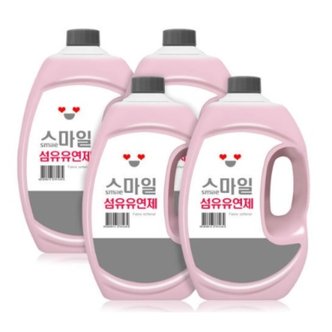 아토세이프 스마일 섬유유연제 핑크로즈향 2.5L 4개