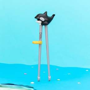 내셔널지오그래픽 키즈 모션 크린치 젓가락 2단계 범고래 어린이 유아 아동 교정젓가락