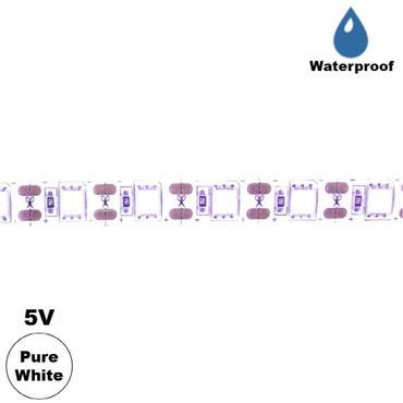 제이큐 LED 스트립바 방수 5V 화이트 5050-60 10mm IP65 HDL0805 X ( 2매입 )