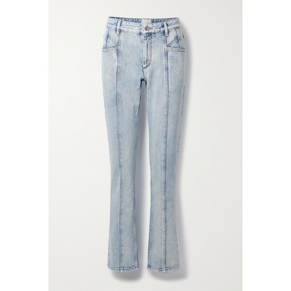 라오라 미드 라이즈 슬림 진 라이트 블루