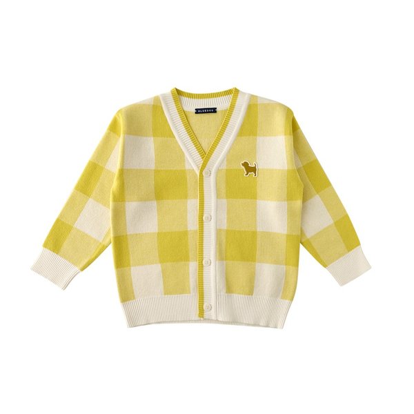 [여주점] [오프라벨 여주점] 블루독 (YE) 수피마체크가디건 (25125-200-01)