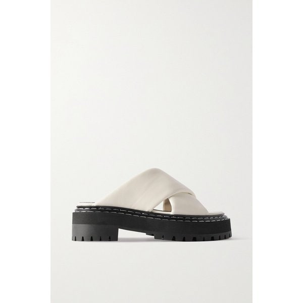 프로엔자슐러 가죽 플랫폼 샌들 크림 1647597287182545