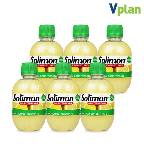 솔리몬 스퀴즈드 레몬즙 6병 총 1.68L 레몬 수 착즙 원액 주스