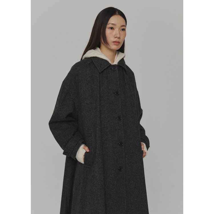 【AMOMENTO】24fw HERRINGBONE SHIRRING COAT 아모멘토 24FW HERRINGBONE SHIRRING COAT - SSG.COM