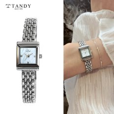 TANDY 탠디 럭셔리 여성용 쥬얼워치 (오스트리아 스톤 식입) T-4023 화이트 자개