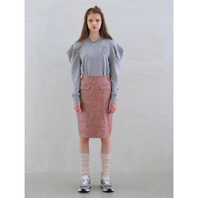 ROCKSTAR LEATHER STUD SKIRT_DUSTY ROSE