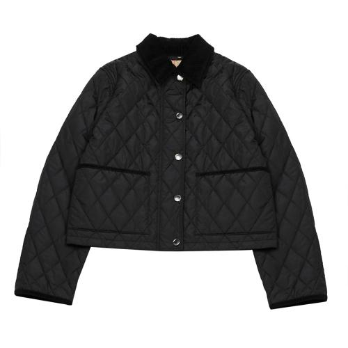 버버리 크롭 퀼팅 나일론 재킷 8107465