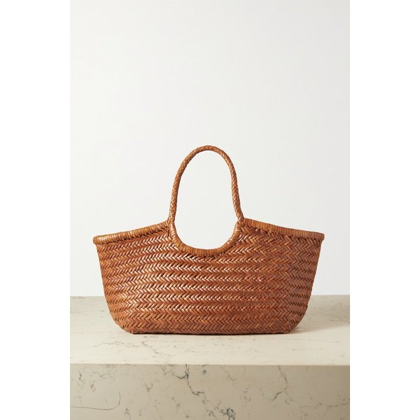 난투켓 라지 우븐 가죽 토트 탠 브라운 43769801095326638