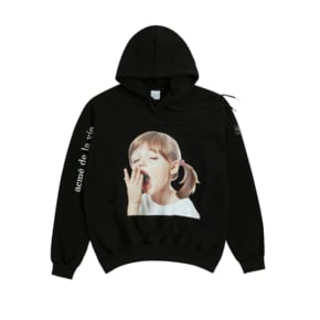 ADLV BABY FACE HOODIE BLACK YAWN-하품